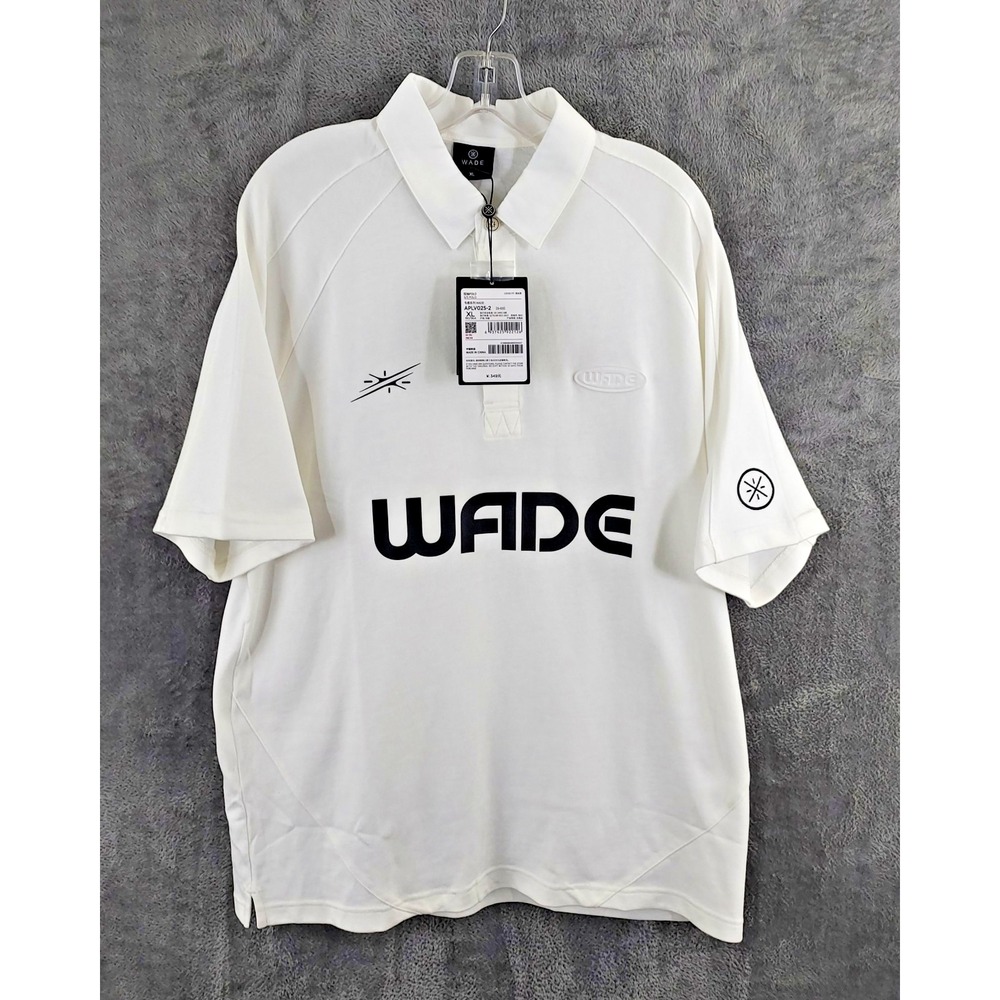 NWT Li-Ning Wade Series Polo Men's‎ XL Graphic Rugby Retro Short Sleeve Shirt